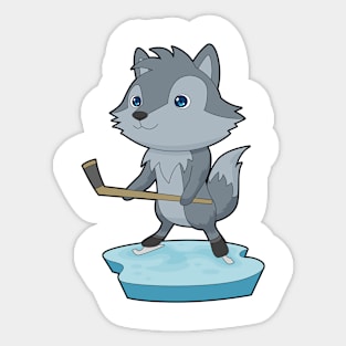 Wolf Field hockey Hockey stick Sports Sticker